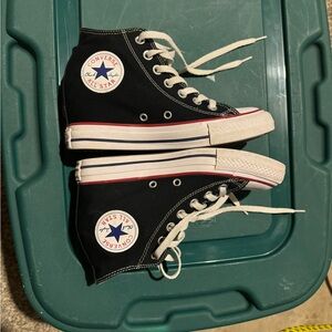 Converse Black and White Wedges